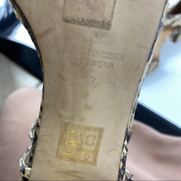 Free people snakeskin closed toe block heels - Picture 6 of 6